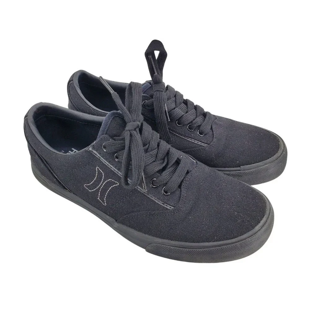 Hurley 8 Sneaker Men Arlo Canvas Lace-up Casual Shoes Classic Black Athleisure